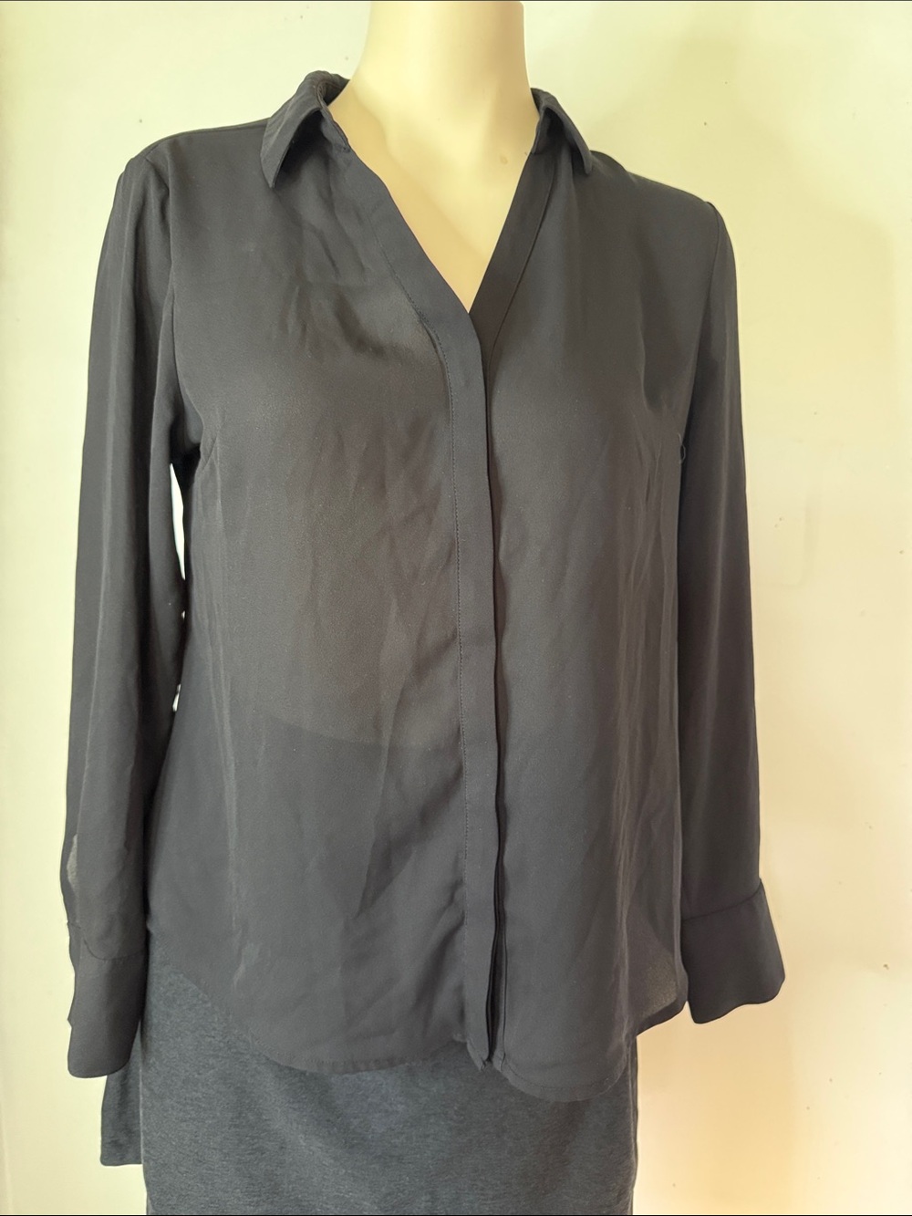 Worthington Charcoal Button-Down Long Sleeve Shirt